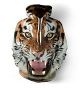 3D mikina s potiskem - tygr