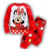 Pyžamo Minnie Mouse - barva červená