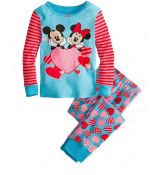 Pyžamo Minnie a Mickey Mouse - barva modrá