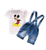 Tričko, kraťasy a kšandy Mickey Mouse