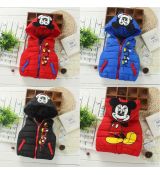Vesta s kapucí Mickey Mouse 90-100 cm - barva černá