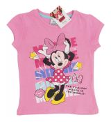 Tričko Minnie Mouse - barva růžová