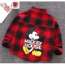 Kostkovaná košile Mickey Mouse