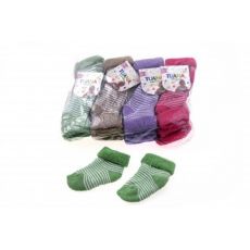 Kojenecké ponožky - velikost 0-1 měsíc - barva zelená