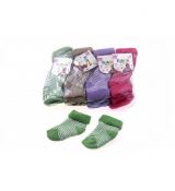 Kojenecké ponožky - velikost 0-1 měsíc - barva fialová