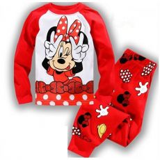 Pyžamo Minnie Mouse - barva červená