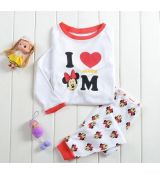 Pyžamo Minnie Mouse - barva bílá a červená