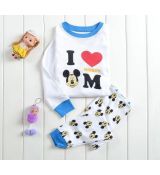 Pyžamo Mickey Mouse - barva bílá a modrá
