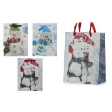 Dárková vánoční taška - sněhuláci