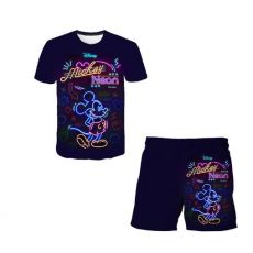 Tričko a kraťasy Mickey Mouse - barva modrá
