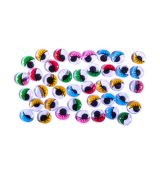 Dekorace pohyblivé oči - průměr 12 mm - mix barev