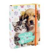 Box na sešity A5 - pejsek a kočička