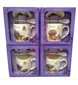 Hrníček - proutěný koš s levandulí