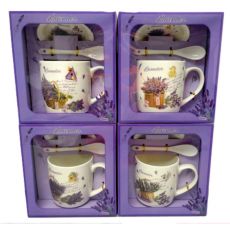 Hrníček - proutěný koš s levandulí